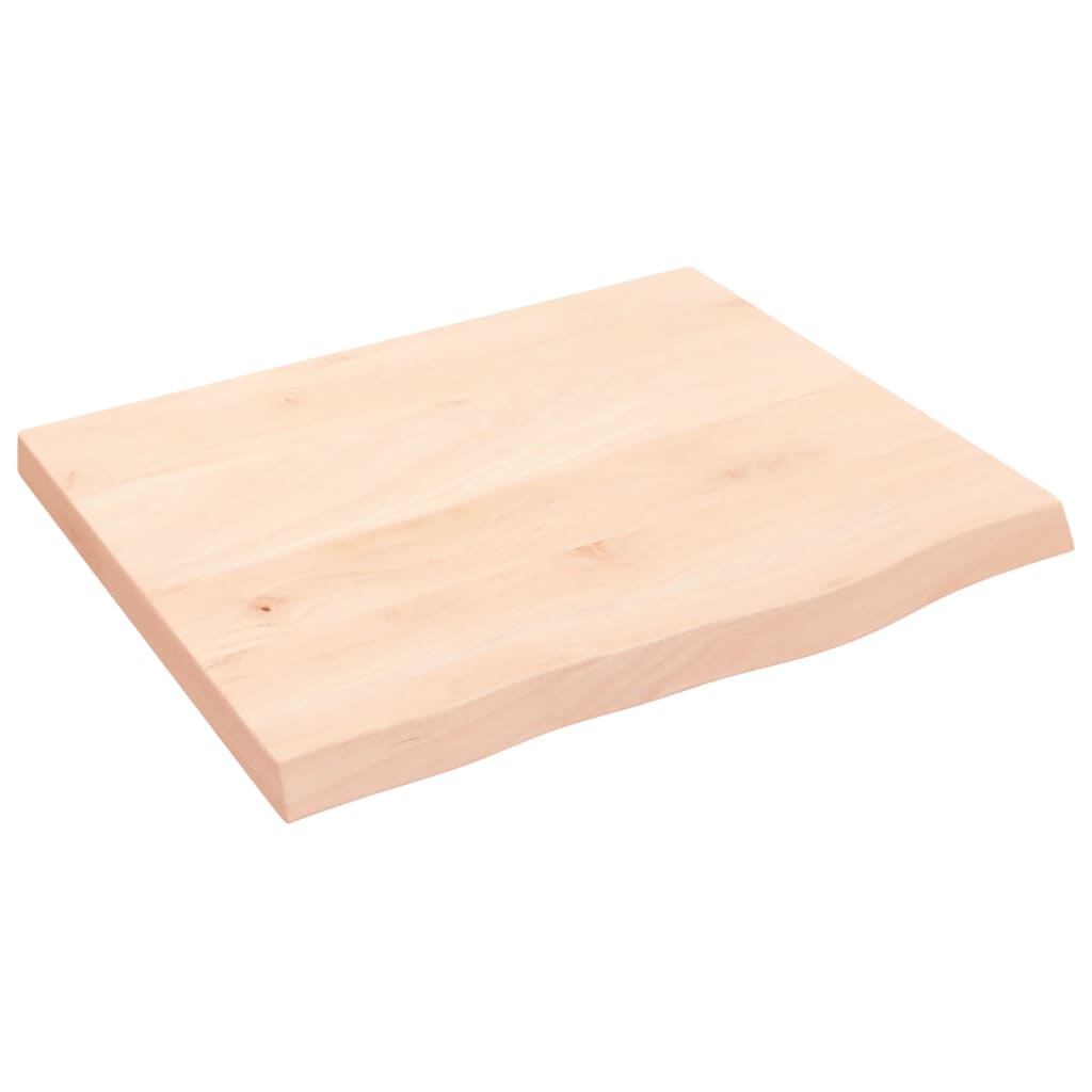 Vidaxl wandschap 60x50x(2-4) cm onbehandeld massief eikenhout