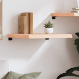 Vidaxl wandschap 60x60x(2-6) cm onbehandeld massief eikenhout
