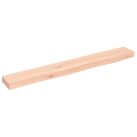 Vidaxl wandschap 80x10x4 cm onbehandeld massief eikenhout
