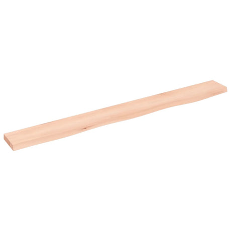 Vidaxl wandschap 100x10x2 cm onbehandeld massief eikenhout