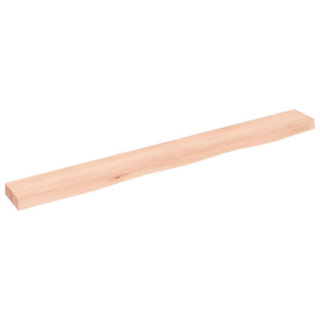 Vidaxl wandschap 100x10x4 cm onbehandeld massief eikenhout
