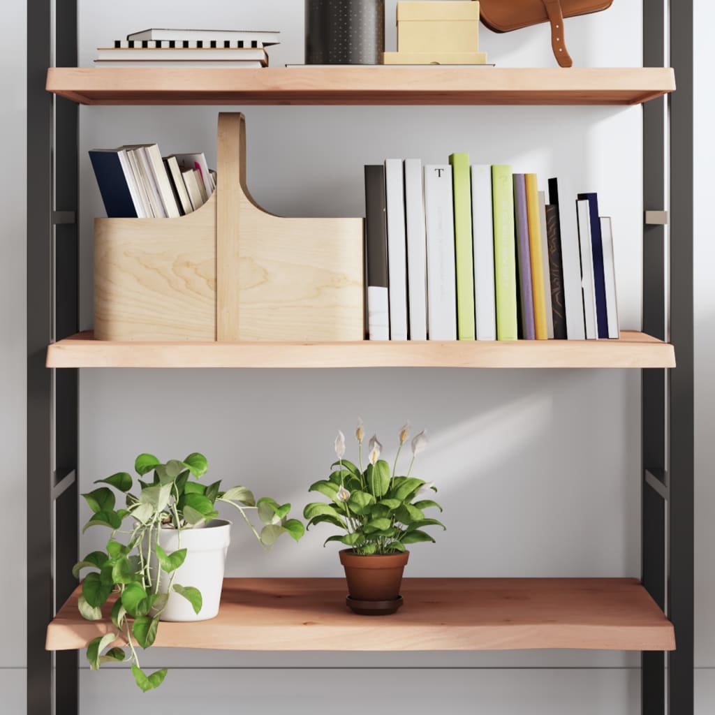 Vidaxl wandschap 100x60x(2-4) cm onbehandeld massief eikenhout