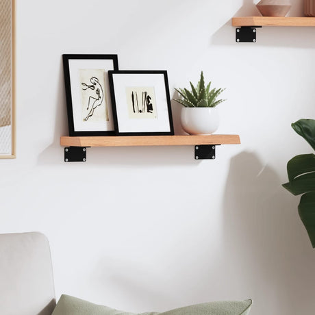 Vidaxl wandschap 40x10x2 cm behandeld massief eikenhout
