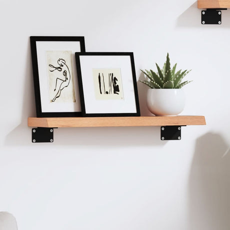 Vidaxl wandschap 40x10x2 cm behandeld massief eikenhout
