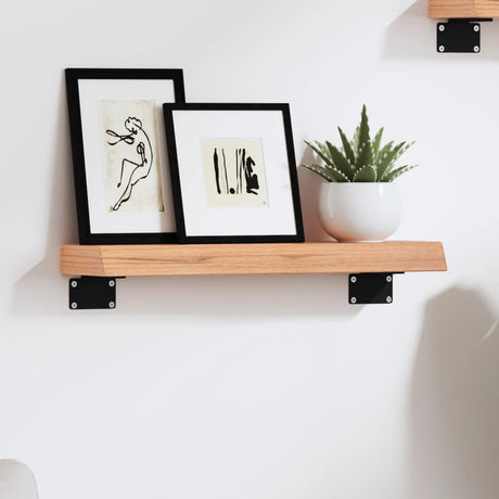 Vidaxl wandschap 40x10x4 cm behandeld massief eikenhout lichtbruin
