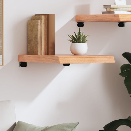 Vidaxl wandschap 40x60x(2-6) cm behandeld massief eikenhout lichtbruin