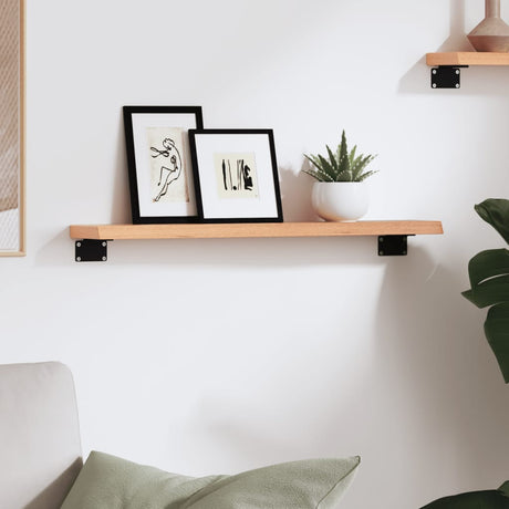 Vidaxl wandschap 60x10x2 cm behandeld massief eikenhout lichtbruin