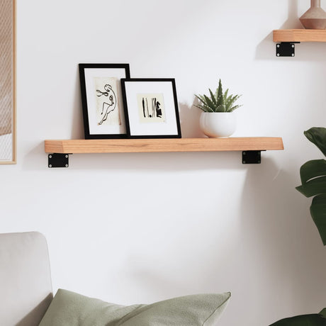 Vidaxl wandschap 60x10x4 cm behandeld massief eikenhout lichtbruin