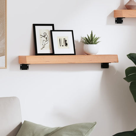 Vidaxl wandschap 60x10x6 cm behandeld massief eikenhout lichtbruin