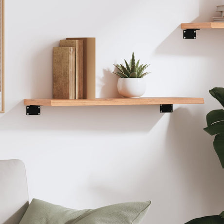 Vidaxl wandschap 60x20x2 cm behandeld massief eikenhout lichtbruin