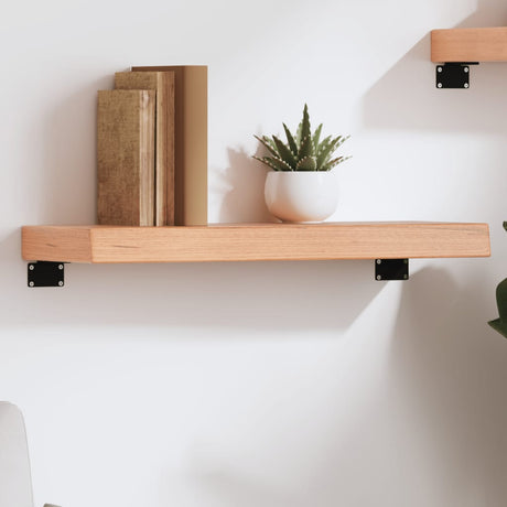 Vidaxl wandschap 60x20x6 cm behandeld massief eikenhout lichtbruin