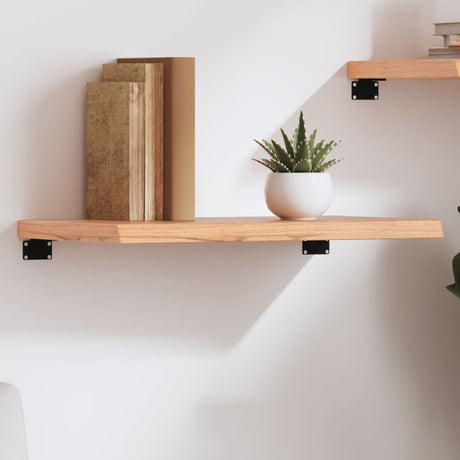 Vidaxl wandschap 60x40x(2-4) cm behandeld massief eikenhout lichtbruin