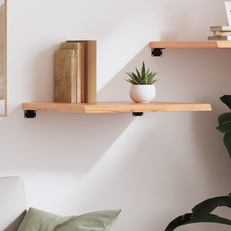 Vidaxl wandschap 60x60x(2-4) cm behandeld massief eikenhout lichtbruin