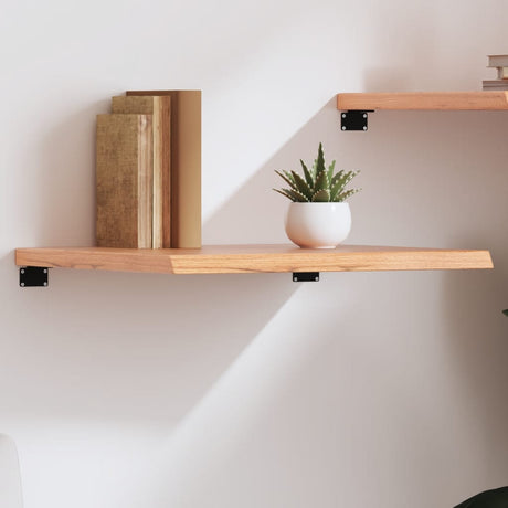 Vidaxl wandschap 60x60x(2-4) cm behandeld massief eikenhout lichtbruin