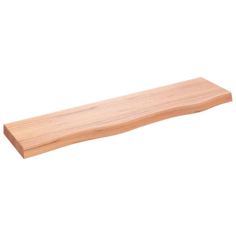Vidaxl wandschap 80x20x4 cm behandeld massief eikenhout lichtbruin