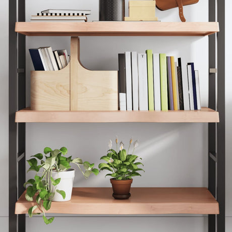Vidaxl wandschap 80x40x(2-6) cm behandeld massief eikenhout lichtbruin