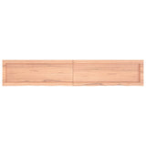 Vidaxl wandschap 160x30x(2-4)cm behandeld massief eikenhout lichtbruin