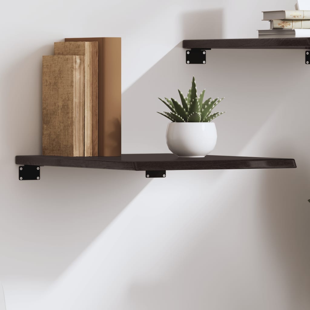 Vidaxl wandschap 40x50x2 cm behandeld massief eikenhout donkerbruin