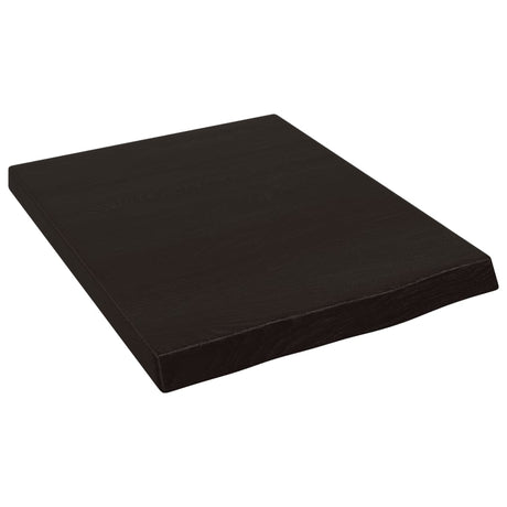 Vidaxl wandschap 40x50x(2-4)cm behandeld massief eikenhout donkerbruin