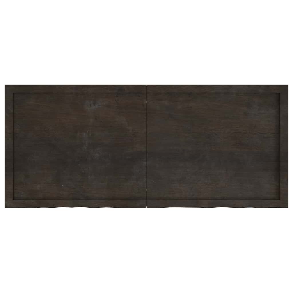 Vidaxl wandschap behandeld massief eikenhout donkerbruin