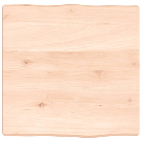 Vidaxl tafelblad natuurlijke rand 40x40x(2-4) cm massief eikenhout