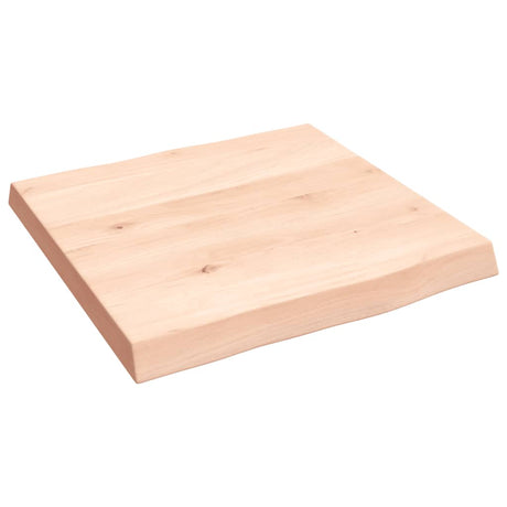 Vidaxl tafelblad natuurlijke rand 40x40x(2-4) cm massief eikenhout