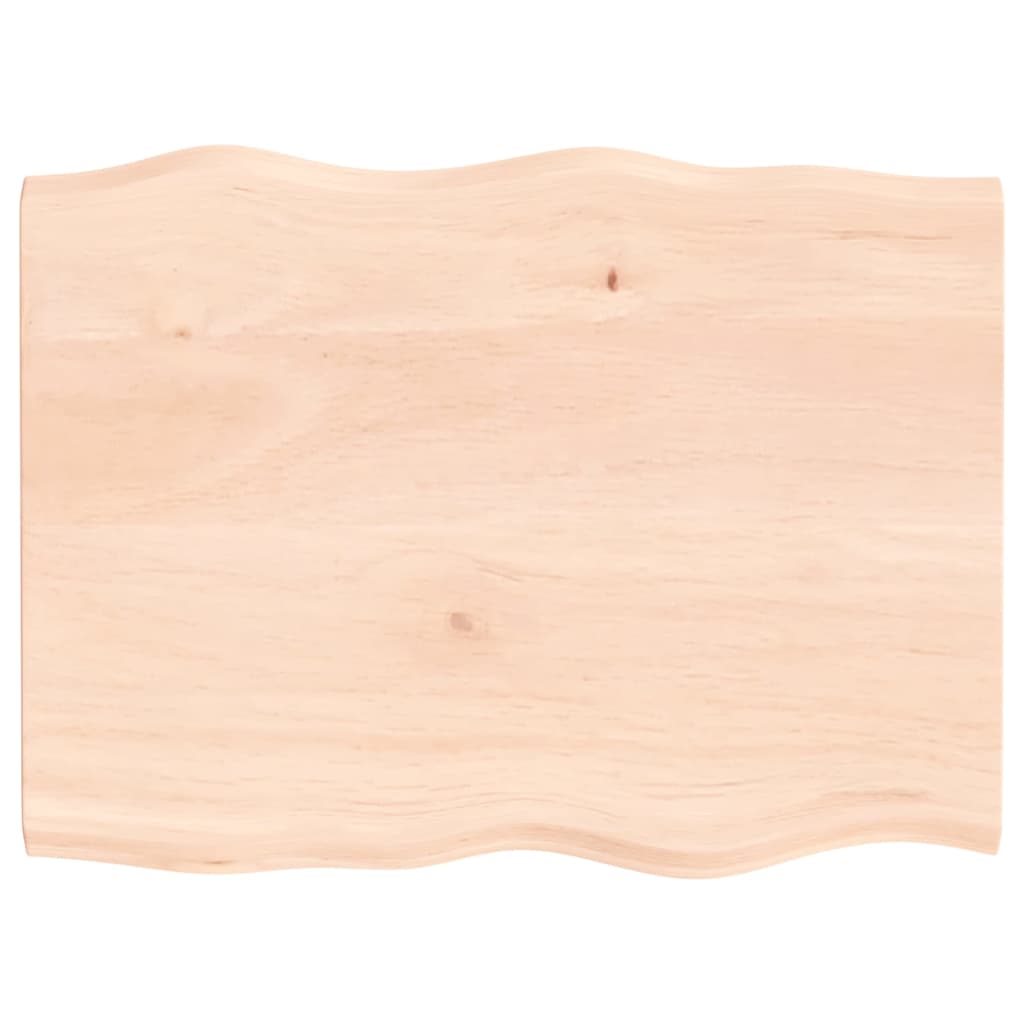 Vidaxl tafelblad natuurlijke rand 80x60x2 cm massief eikenhout