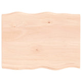 Vidaxl tafelblad natuurlijke rand 80x60x2 cm massief eikenhout