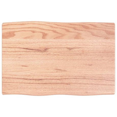 Vidaxl tafelblad natuurlijke rand 60x40x2 cm eikenhout lichtbruin