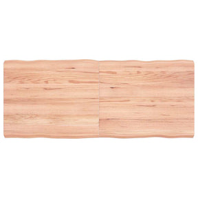 Vidaxl tafelblad natuurlijke rand 120x50x(2-6)cm eikenhout lichtbruin