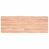 Vidaxl tafelblad natuurlijke rand 140x50x(2-6) cm eikenhout lichtbruin