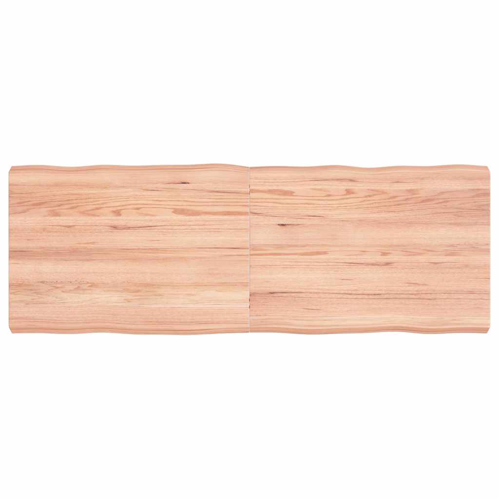 Vidaxl tafelblad natuurlijke rand 140x50x(2-6) cm eikenhout lichtbruin