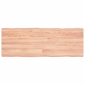Vidaxl tafelblad natuurlijke rand 140x50x(2-6) cm eikenhout lichtbruin
