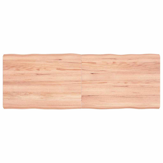 Vidaxl tafelblad natuurlijke rand 140x50x(2-6) cm eikenhout lichtbruin