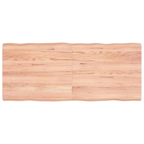 Vidaxl tafelblad natuurlijke rand 140x60x(2-6) cm eikenhout lichtbruin