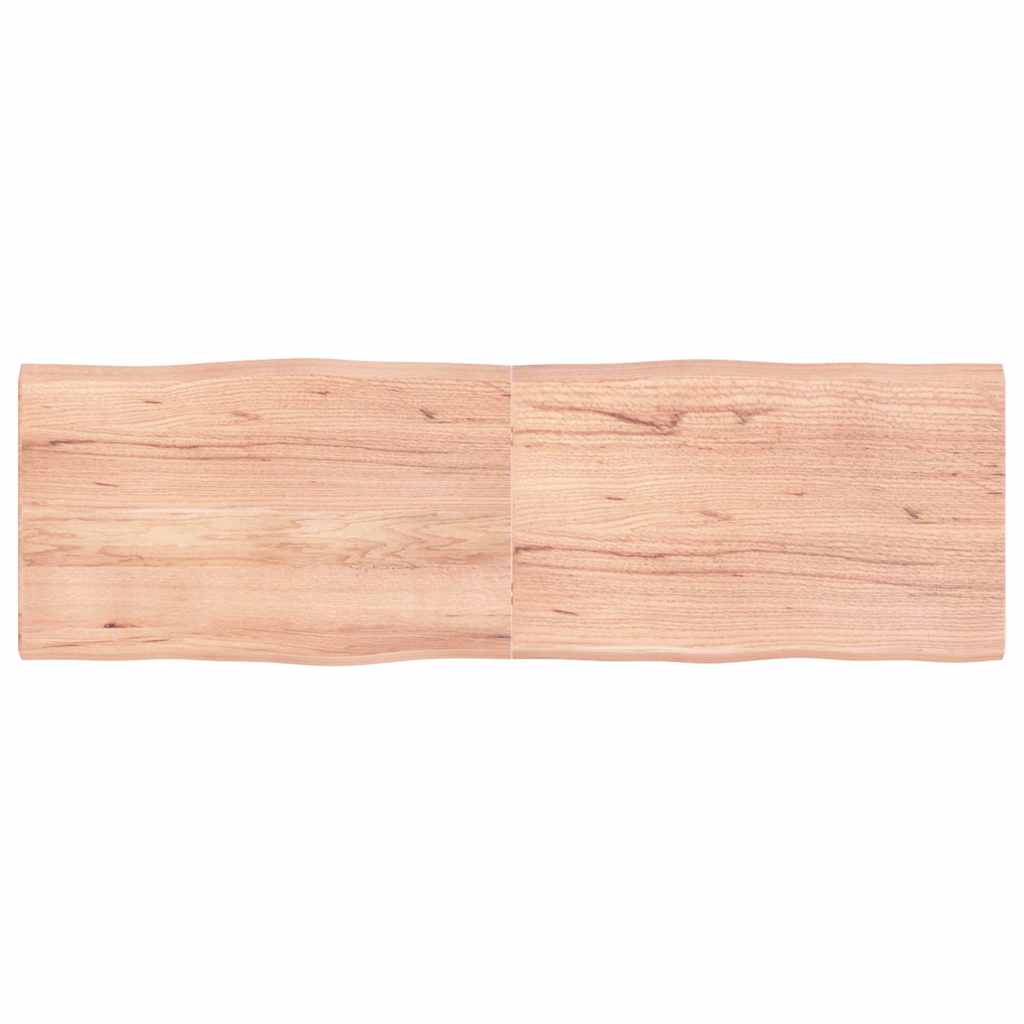 Vidaxl tafelblad natuurlijke rand 160x50x(2-4) cm eikenhout lichtbruin