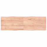 Vidaxl tafelblad natuurlijke rand 160x50x(2-4) cm eikenhout lichtbruin