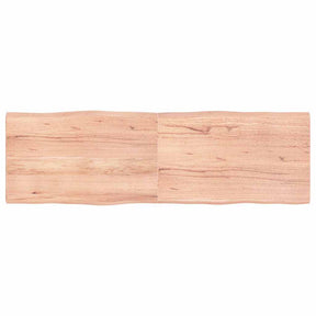 Vidaxl tafelblad natuurlijke rand 160x50x(2-4) cm eikenhout lichtbruin