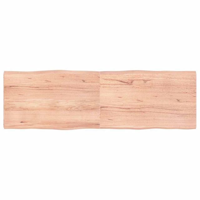 Vidaxl tafelblad natuurlijke rand 160x50x(2-4) cm eikenhout lichtbruin