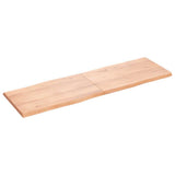 Vidaxl tafelblad natuurlijke rand 160x50x(2-4) cm eikenhout lichtbruin