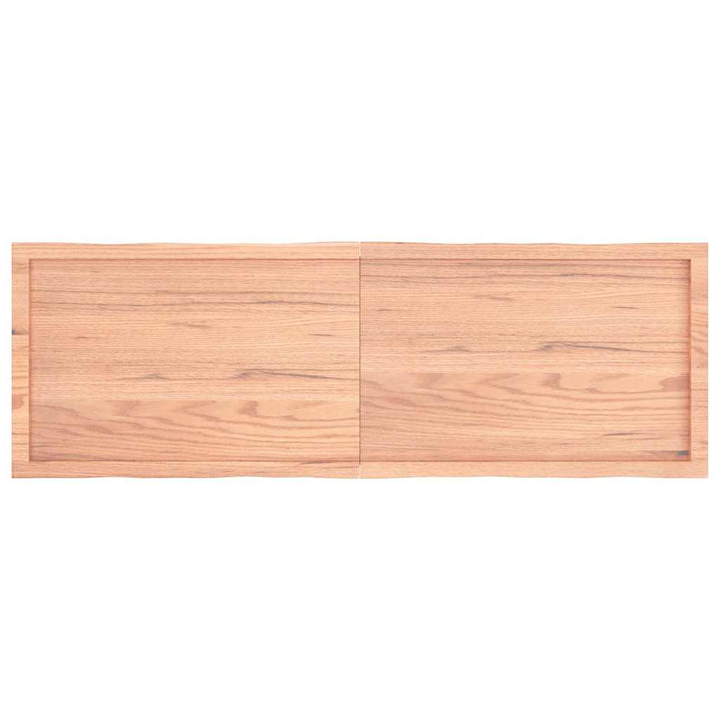Vidaxl tafelblad natuurlijke rand 160x50x(2-4) cm eikenhout lichtbruin