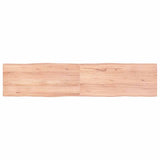 Vidaxl tafelblad natuurlijke rand 180x40x(2-4) cm eikenhout lichtbruin
