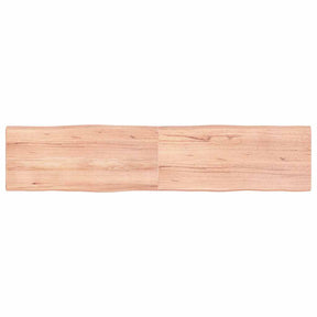 Vidaxl tafelblad natuurlijke rand 180x40x(2-4) cm eikenhout lichtbruin