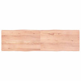 Vidaxl tafelblad natuurlijke rand 180x50x(2-4) cm eikenhout lichtbruin