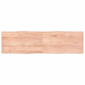 Vidaxl tafelblad natuurlijke rand 180x50x(2-4) cm eikenhout lichtbruin
