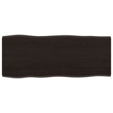 Vidaxl tafelblad natuurlijke rand 100x40x2 cm eikenhout donkerbruin