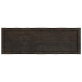 Vidaxl tafelblad natuurlijke rand 120x40x(2-6)cm eikenhout donkerbruin