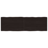 Vidaxl tafelblad natuurlijke rand 160x50x(2-6)cm eikenhout donkerbruin