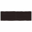 Vidaxl tafelblad natuurlijke rand 160x50x(2-6)cm eikenhout donkerbruin