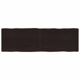 Vidaxl tafelblad natuurlijke rand 160x50x(2-6)cm eikenhout donkerbruin